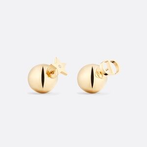 Dior Gold-Finish Earrings with Silver Accents